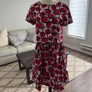 Kate Spade Blaire Stamped Polka Dot Skirt and top SET Size 8